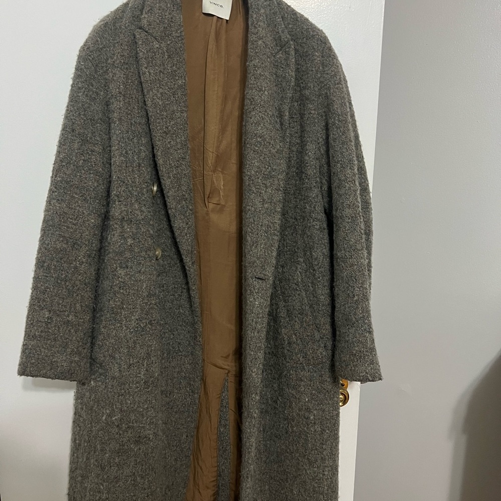 Vince Gray Wool Blend Pea Coat
